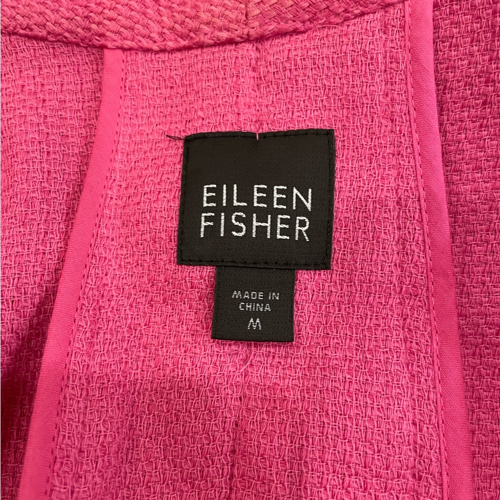 Hot pink Eileen Fisher linen blend blazer - Picture 5 of 14